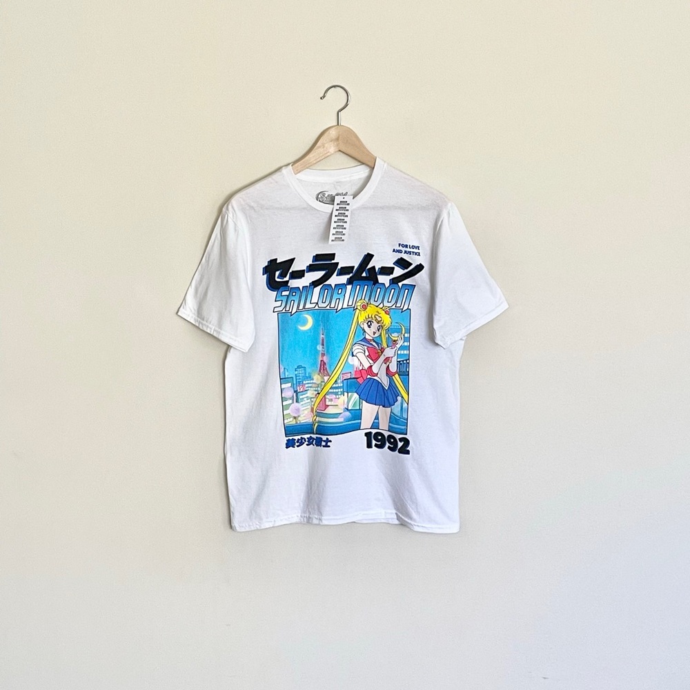 NEW Sailor Moon 1992 Limited Reprint UO Exclusive Graphic White T Shirt Adult M